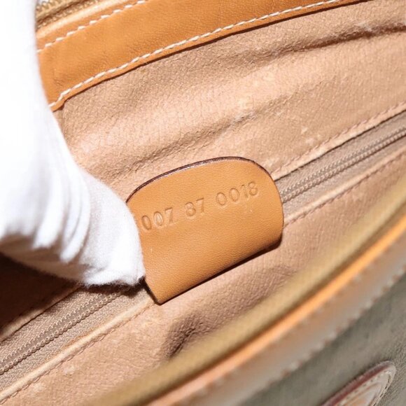 GUCCI Micro GG Canvas Shoulder Bag Beige Gold - Picture 15 of 16